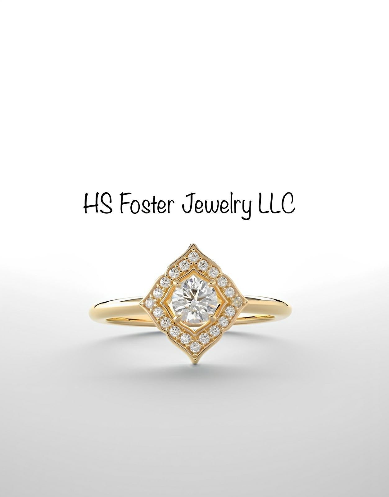 Yellow gold ring featuring natural diamonds.