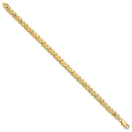 14k Yellow Gold Polished 5mm Diamond-cut 7 inch Bracelet, view 2