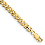 14k Yellow Gold Polished 5mm Diamond-cut 7 inch Bracelet
