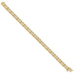 14k Yellow Gold Polished Criss Cross Link 7.5 inch Bracelet, view 2