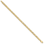 14k Yellow Gold Polished 4mm Diamond-Cut Squares 7.25 inch Bracelet, view 2