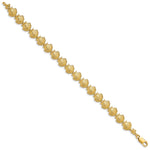 14k Yellow Gold Polished Scallop Shell 7.25 inch Bracelet, view 2
