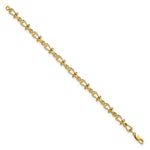 14k Yellow Gold Polished Anchor Shackle Bracelet, view 2 - 7.5 in