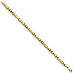 14k Yellow Gold Brushed and Polished Stampato 7.5 inch Bracelet, view 2