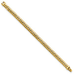 14k Yellow Gold Polished 7.4mm Large Snake Chain 7.5 inch Bracelet, view 2