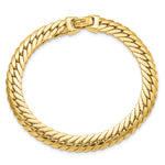 14k Yellow Gold Polished 7.4mm Large Snake Chain 7.5 inch Bracelet, view 4