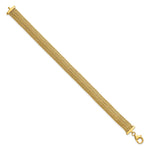 14k Yellow Gold Polished 9.2mm Fancy Braided Link 7.5 inch Bracelet, view 2