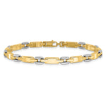 14k Two-Tone Gold Polished 4.8mm Fancy Link 7.5 inch Bracelet, view 3