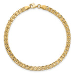 14k Yellow Gold Polished and Diamond-cut 3.9mm Fancy Link 7.75 inch Bracelet, view 4