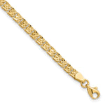 14k Yellow Gold Polished and Diamond-cut 3.9mm Fancy Link 7.75 inch Bracelet