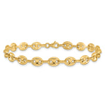 14k Yellow Gold Polished 6.3mm Puffed Anchor/Mariner Link 7.75 inch Bracelet, view 3