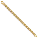 14k Yellow Gold Polished 8.4mm Panther Link 7.5 inch Bracelet, view 2
