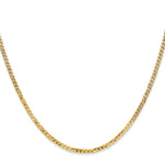 Gold (10K & 14K) Flat Beveled Curb Chain - 14k Yellow Gold / 16 in / 2.2 mm