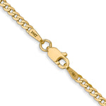 Gold (10K & 14K) Flat Beveled Curb Chain - 14k Yellow Gold / 16 in / 2.2 mm