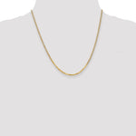Gold (10K & 14K) Flat Beveled Curb Chain - 14k Yellow Gold / 20 in / 2.2 mm