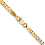 Gold (10K & 14K) Flat Beveled Curb Chain - 14k Yellow Gold / 16 in / 2.9 mm