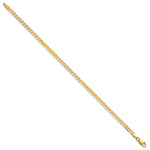 Gold (10K & 14K) Flat Beveled Curb Chain Bracelet - 14k Yellow Gold / 7 in / 2.9 mm
