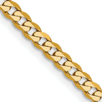 Gold (10K & 14K) Flat Beveled Curb Chain - 14k Yellow Gold / 16 in / 2.9 mm