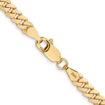 Gold (10K & 14K) Flat Beveled Curb Chain - 14k Yellow Gold / 16 in / 3.9 mm