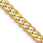 Gold (10K & 14K) Flat Beveled Curb Chain - 14k Yellow Gold / 16 in / 3.9 mm