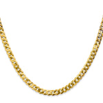 Gold (10K & 14K) Flat Beveled Curb Chain - 14k Yellow Gold / 18 in / 4.75 mm