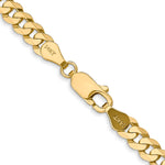 Gold (10K & 14K) Flat Beveled Curb Chain - 14k Yellow Gold / 18 in / 4.75 mm