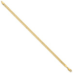 Gold (10K & 14K) Flat Beveled Curb Chain Bracelet - 14k Yellow Gold / 7 in / 4.75 mm