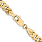 Gold (10K & 14K) Flat Beveled Curb Chain - 14k Yellow Gold / 18 in / 5.75 mm