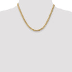 Gold (10K & 14K) Flat Beveled Curb Chain - 14k Yellow Gold / 18 in / 5.75 mm