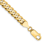 Gold (10K & 14K) Flat Beveled Curb Chain Bracelet - 14k Yellow Gold / 8 in / 6.25 mm