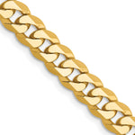 Gold (10K & 14K) Flat Beveled Curb Chain - 14k Yellow Gold / 18 in / 6.25 mm