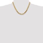 Gold (10K & 14K) Flat Beveled Curb Chain - 14k Yellow Gold / 18 in / 7.25 mm