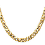 Gold (10K & 14K) Flat Beveled Curb Chain - 14k Yellow Gold / 20 in / 8 mm