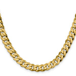 Gold (10K & 14K) Flat Beveled Curb Chain - 14k Yellow Gold / 20 in / 8.5 mm