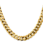 Gold (10K & 14K) Flat Beveled Curb Chain - 14k Yellow Gold / 20 in / 9.5 mm