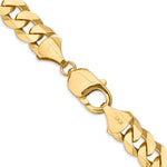 Gold (10K & 14K) Flat Beveled Curb Chain - 14k Yellow Gold / 20 in / 9.5 mm