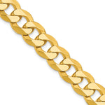 Gold (10K & 14K) Flat Beveled Curb Chain - 14k Yellow Gold / 20 in / 12 mm