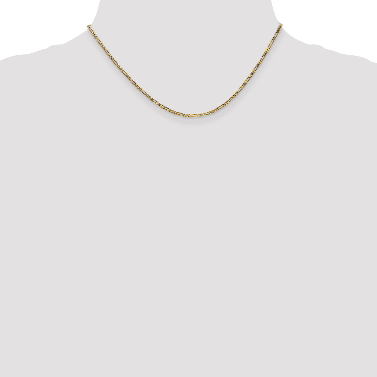 Gold (10K & 14K) Flat Figaro Chain - 14k Yellow Gold / 16 in / 1.8 mm