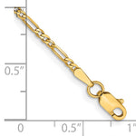 Gold (10K & 14K) Flat Figaro Chain Bracelet - 14k Yellow Gold / 7 in / 1.8 mm