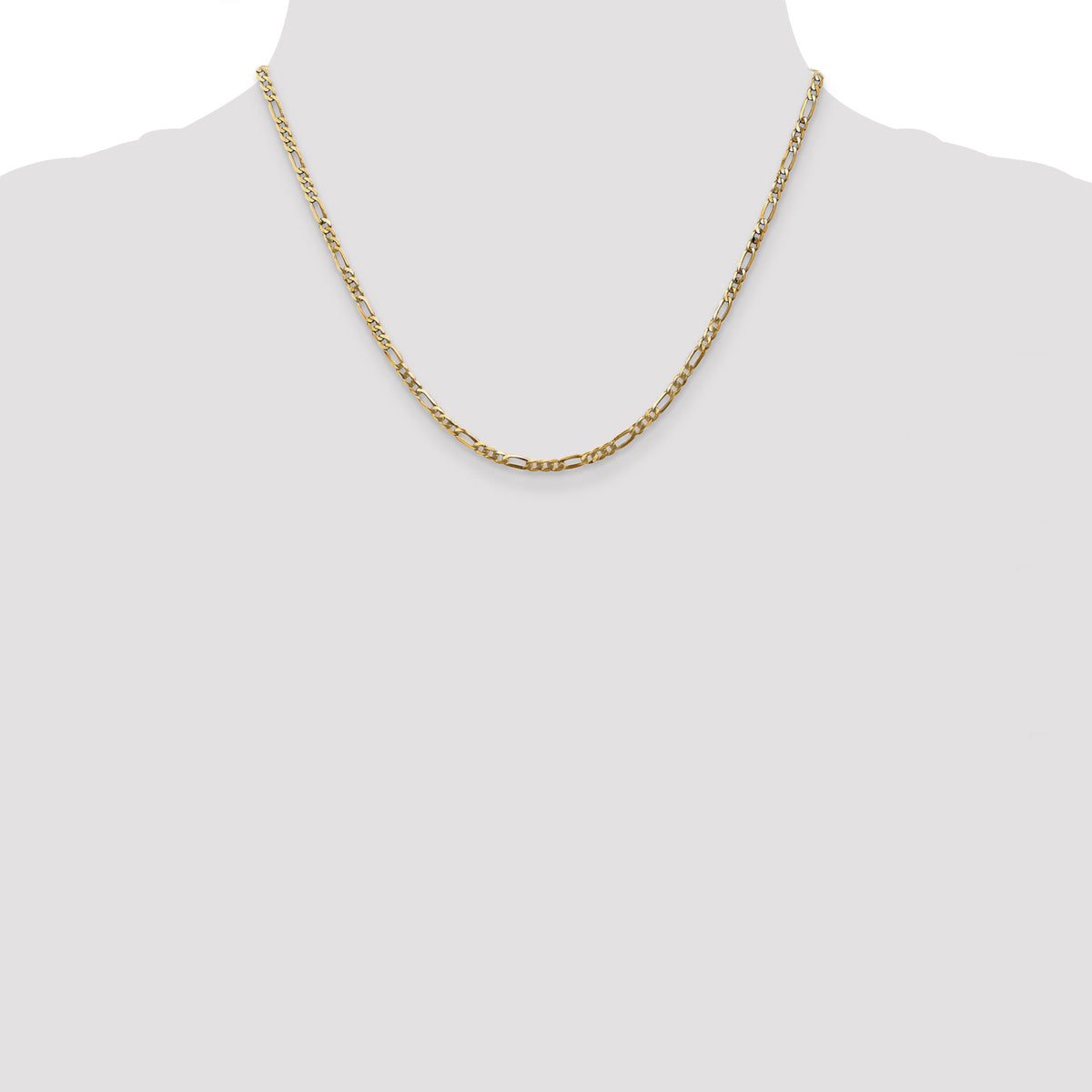Gold (10K & 14K) Flat Figaro Chain - 14k Yellow Gold / 18 in / 2.75 mm