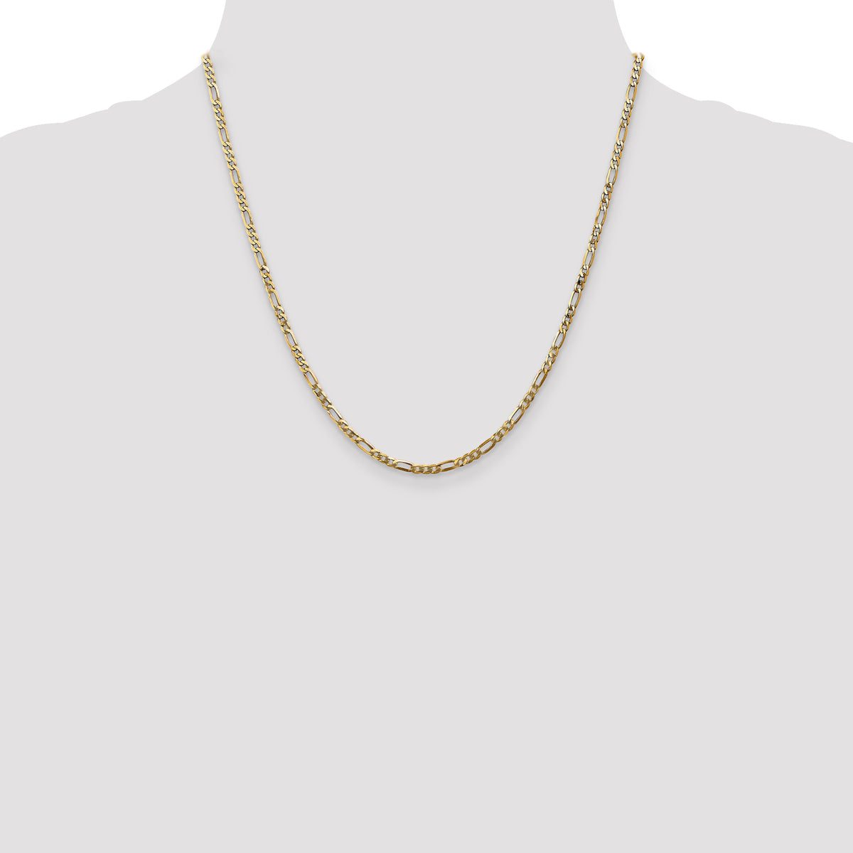 Gold (10K & 14K) Flat Figaro Chain - 14k Yellow Gold / 20 in / 2.75 mm
