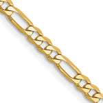 Gold (10K & 14K) Flat Figaro Chain - 14k Yellow Gold / 16 in / 3 mm