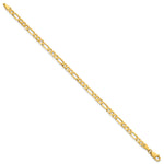 Gold (10K & 14K) Flat Figaro Chain Bracelet - 14k Yellow Gold / 7 in / 4 mm