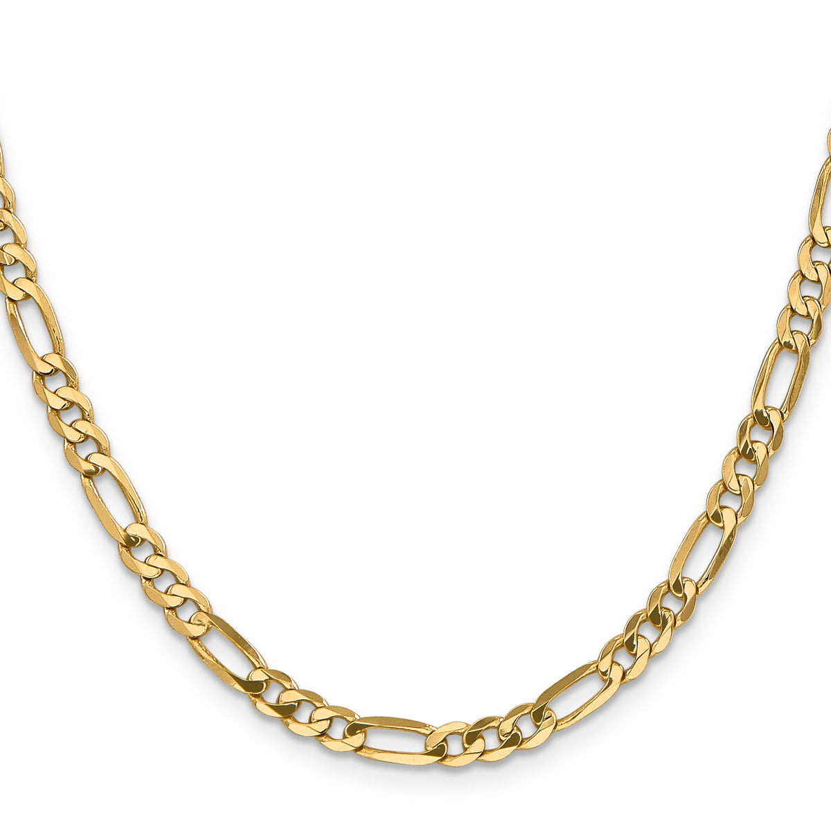 Gold (10K & 14K) Flat Figaro Chain - 14k Yellow Gold / 16 in / 4.75 mm