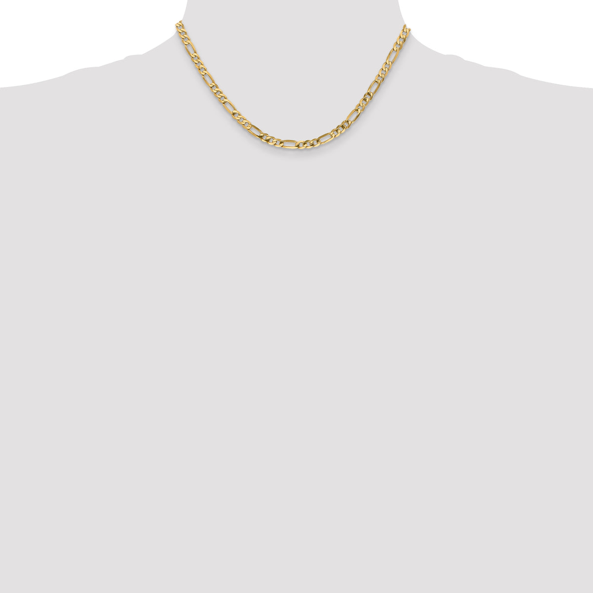 Gold (10K & 14K) Flat Figaro Chain - 14k Yellow Gold / 16 in / 4.75 mm