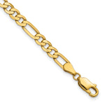 Gold (10K & 14K) Flat Figaro Chain Bracelet - 14k Yellow Gold / 7 in / 4.75 mm