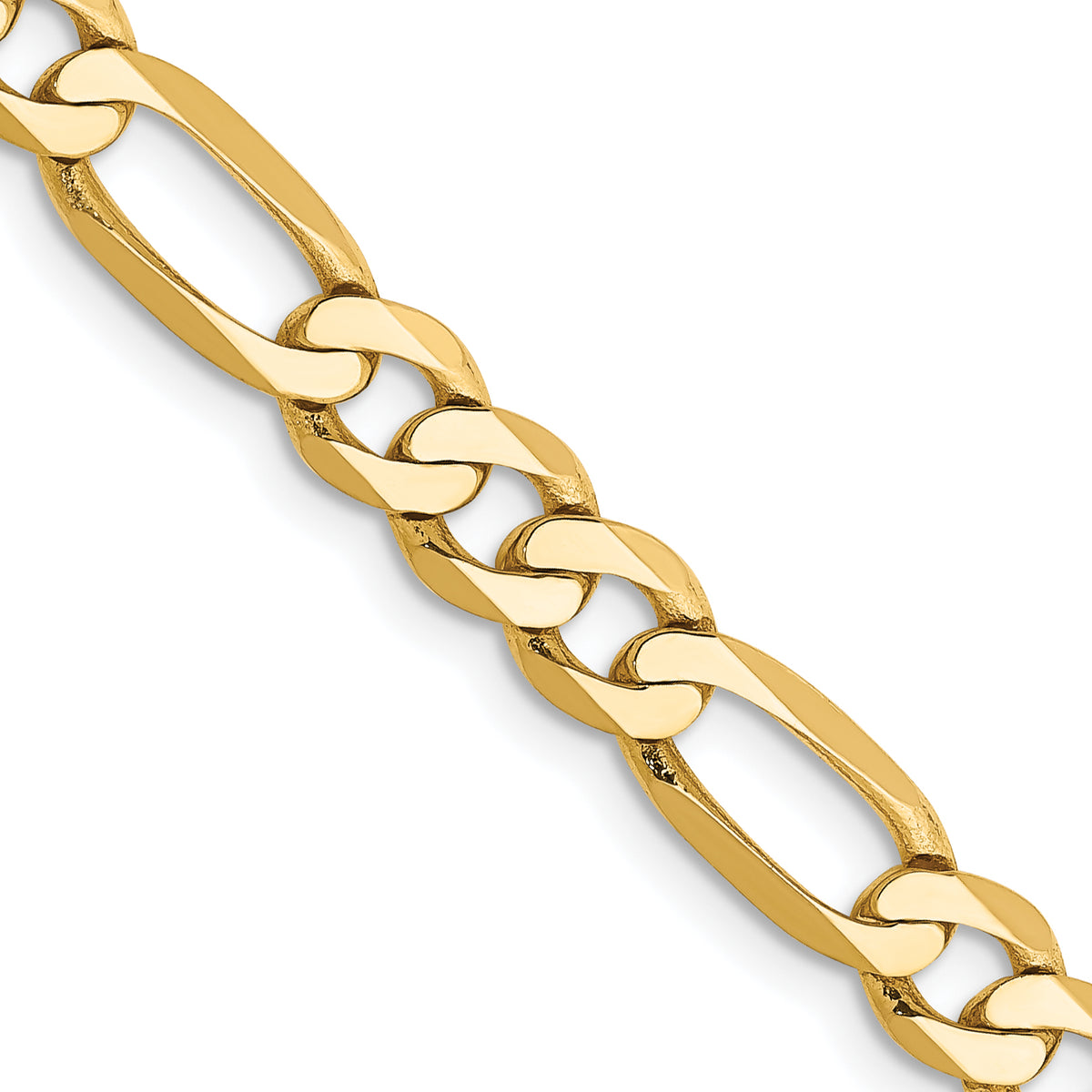 Gold (10K & 14K) Flat Figaro Chain - 14k Yellow Gold / 18 in / 5.25 mm