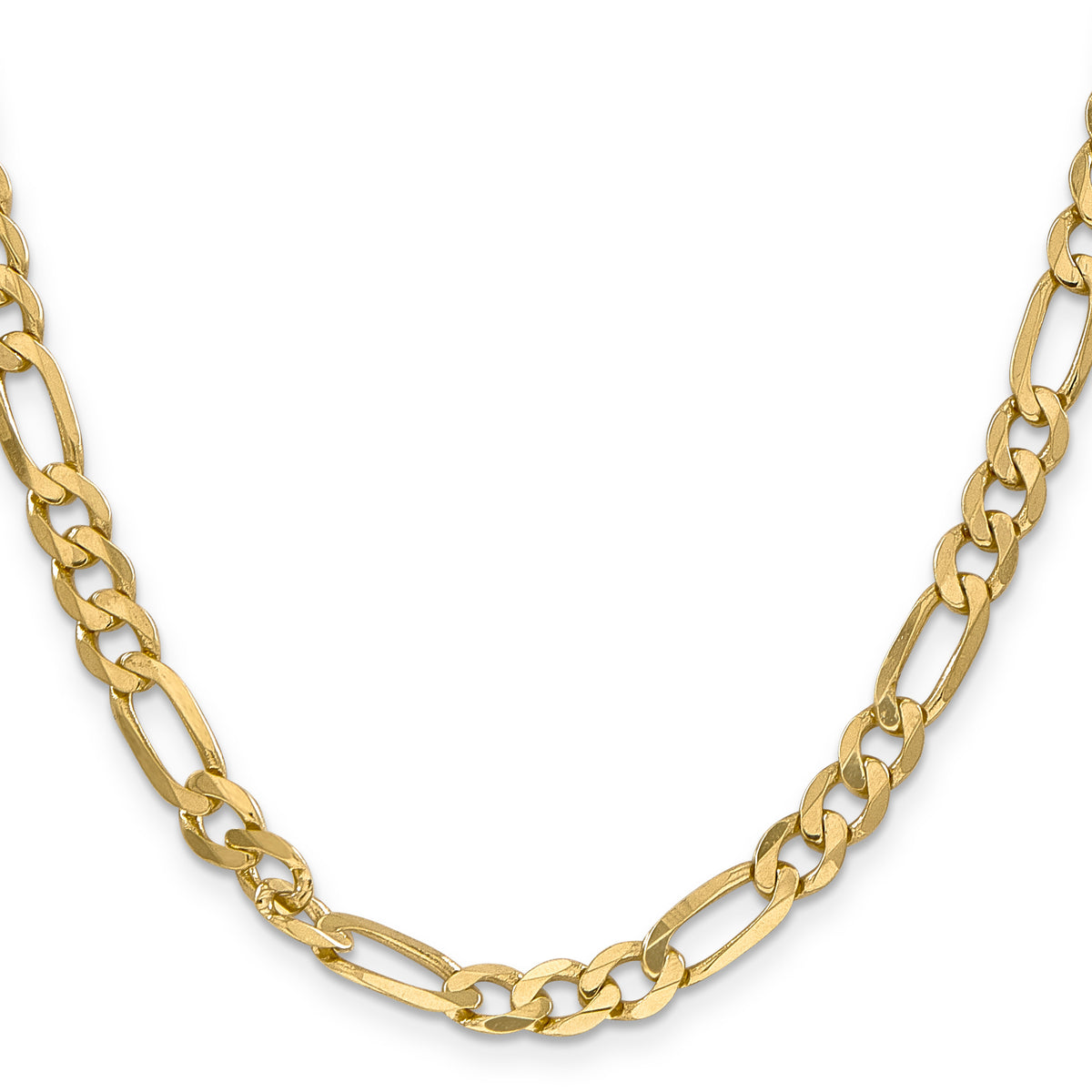 Gold (10K & 14K) Flat Figaro Chain - 14k Yellow Gold / 18 in / 6.25 mm