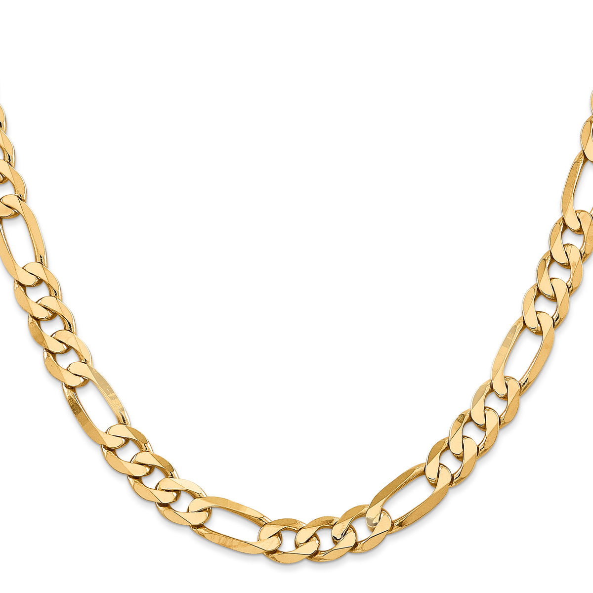 Gold (10K & 14K) Flat Figaro Chain - 14k Yellow Gold / 20 in / 7.5 mm