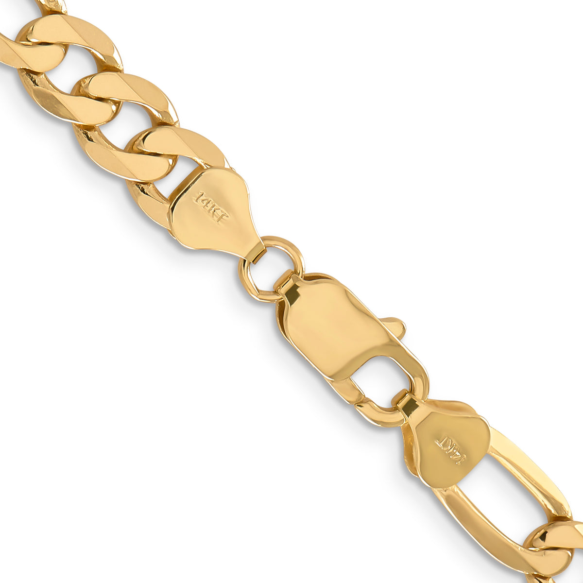 Gold (10K & 14K) Flat Figaro Chain - 14k Yellow Gold / 20 in / 7.5 mm